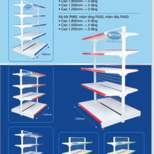 Kệ đôi giữa nhà lưng lưới