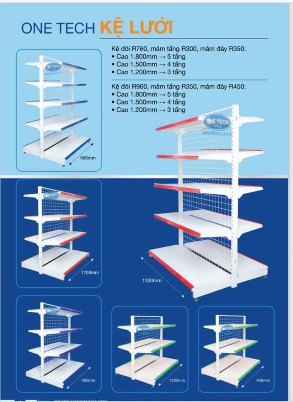 Kệ đôi giữa nhà lưng lưới